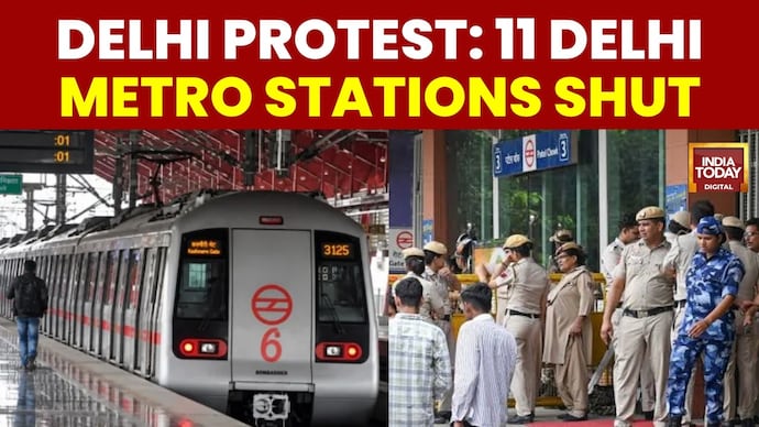 Delhi Metro Closes Entry And Exit At 11 Stations Near Jantar Mantar Amid Security Protocols 11 Delhi Metro Stations Shut