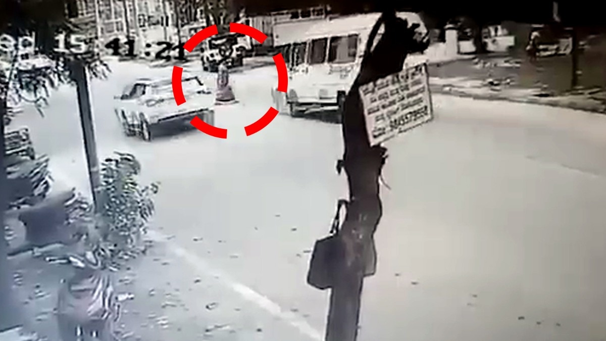 Caught on CCTV: Woman run over by tempo traveller while crossing road in Bengaluru