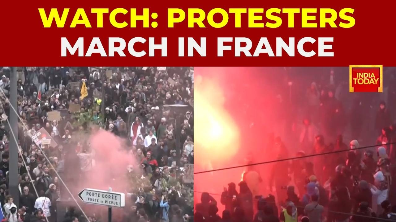 France Protests: Clashes In Lyon, Marseille As Police Fire Tear Gas