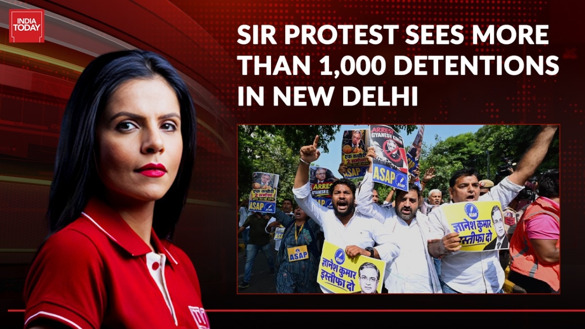 Delhi SIR protest sees 1,100 detentions as opposition demands Gyanesh Kumar's exit