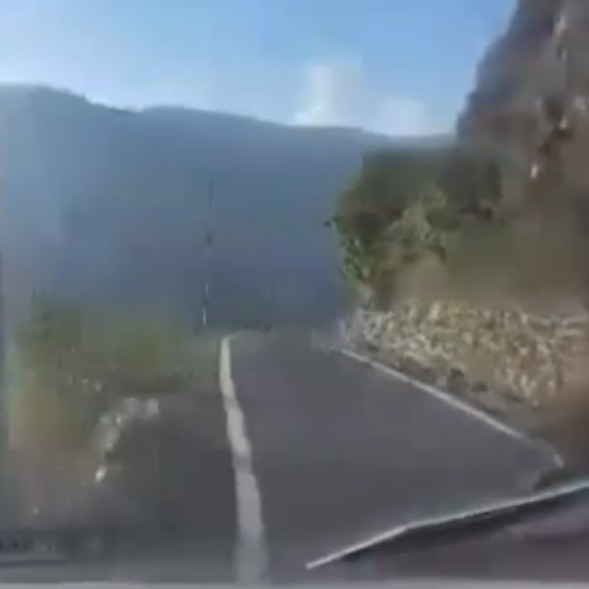Caught on dashcam: Speeding car loses control on hairpin bend, plunges into gorge