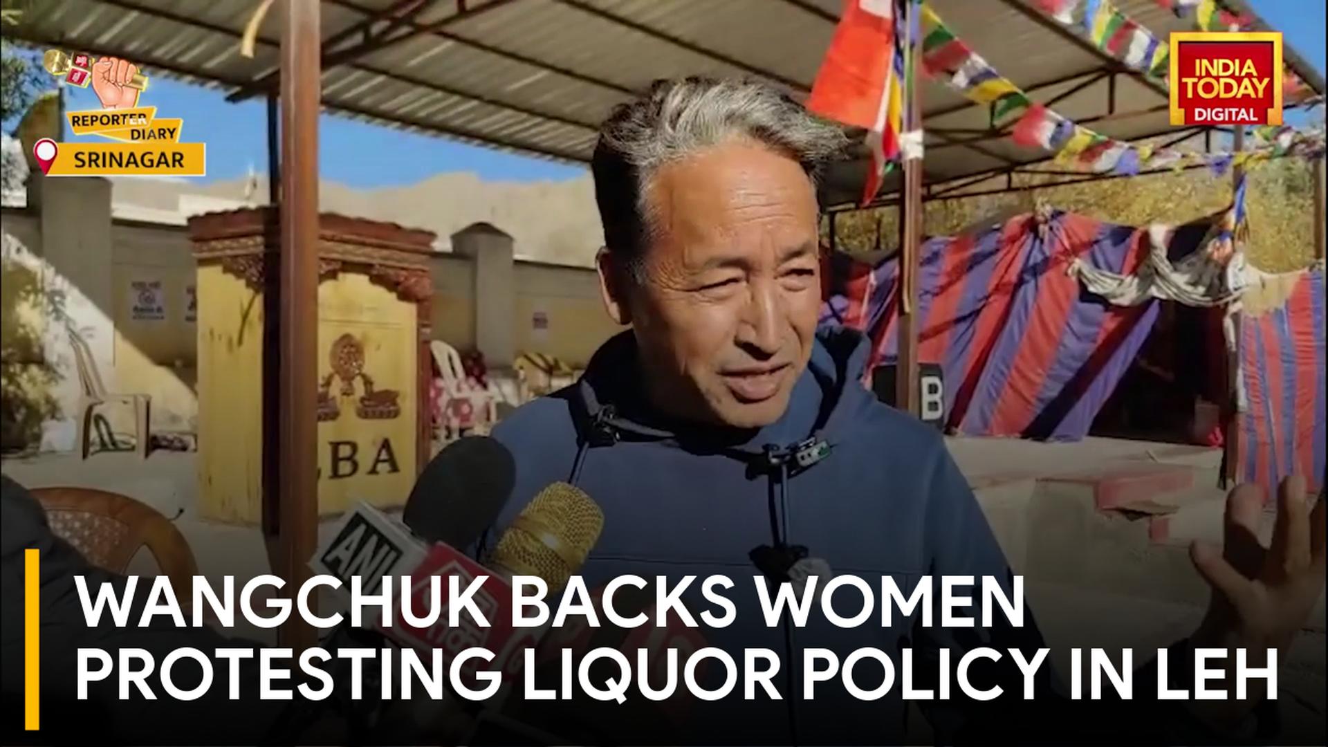 Sonam Wangchuk Supports Women's Protest Against Liquor Policy