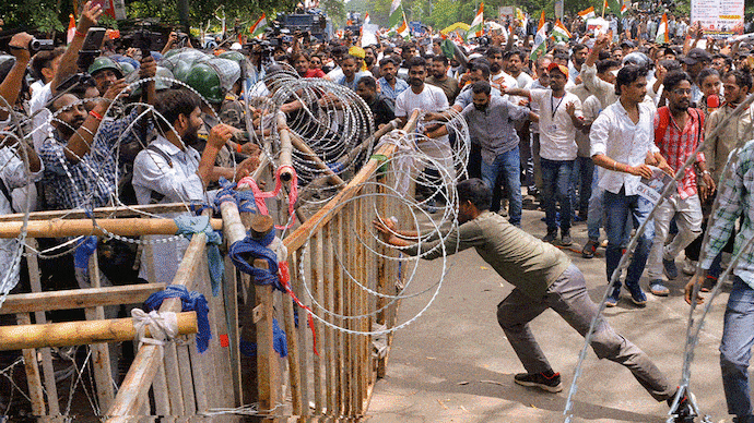 Jharkhand exam protests: Police use tear gas, water cannons on marching students