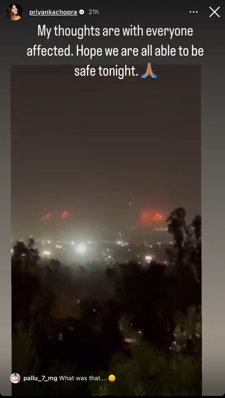 Priyanka about LA wildfire