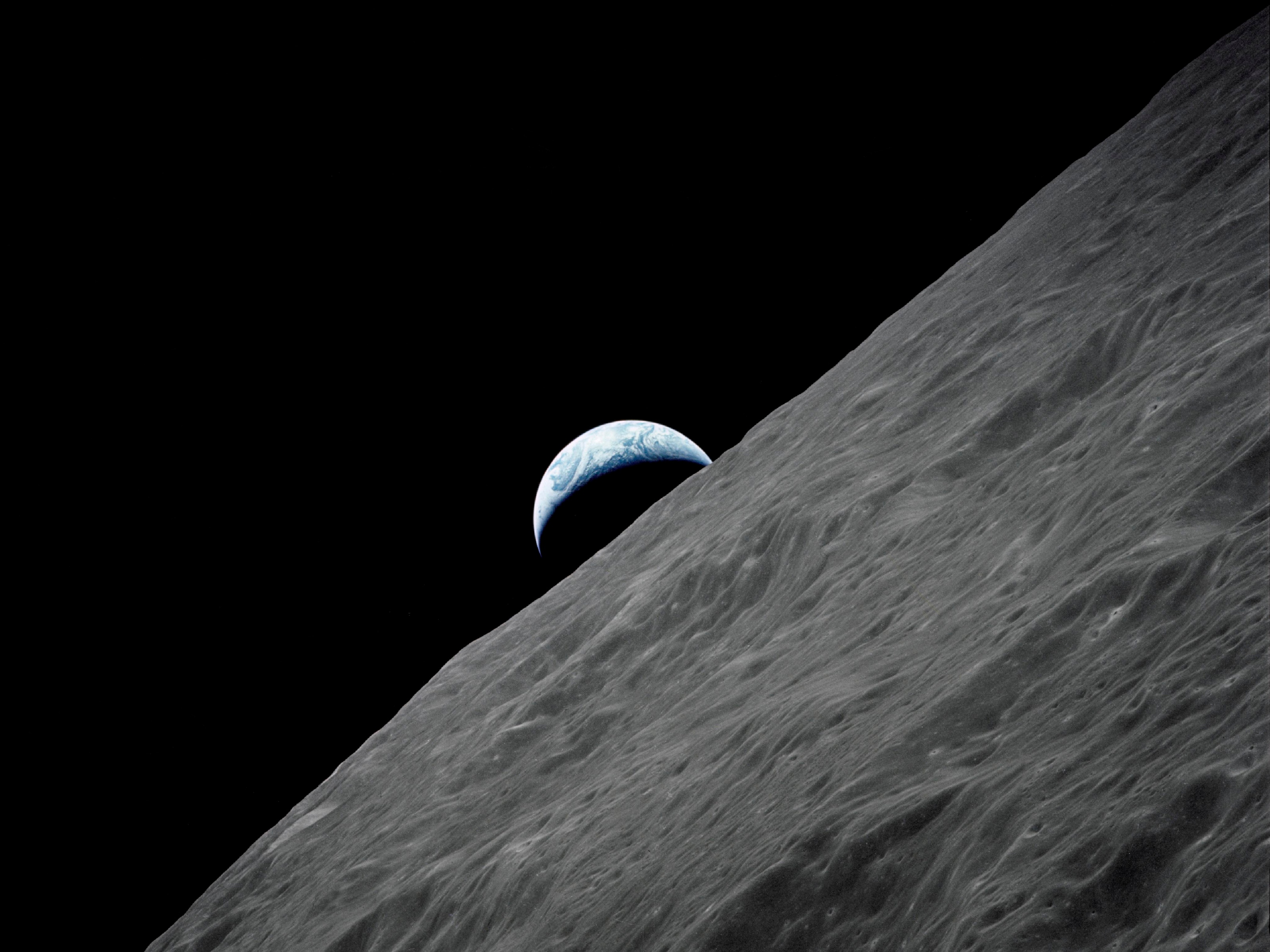 The Earth rises above the lunar horizon in a picture captured from Apollo 17 spacecraft. (Photo: Reuters)