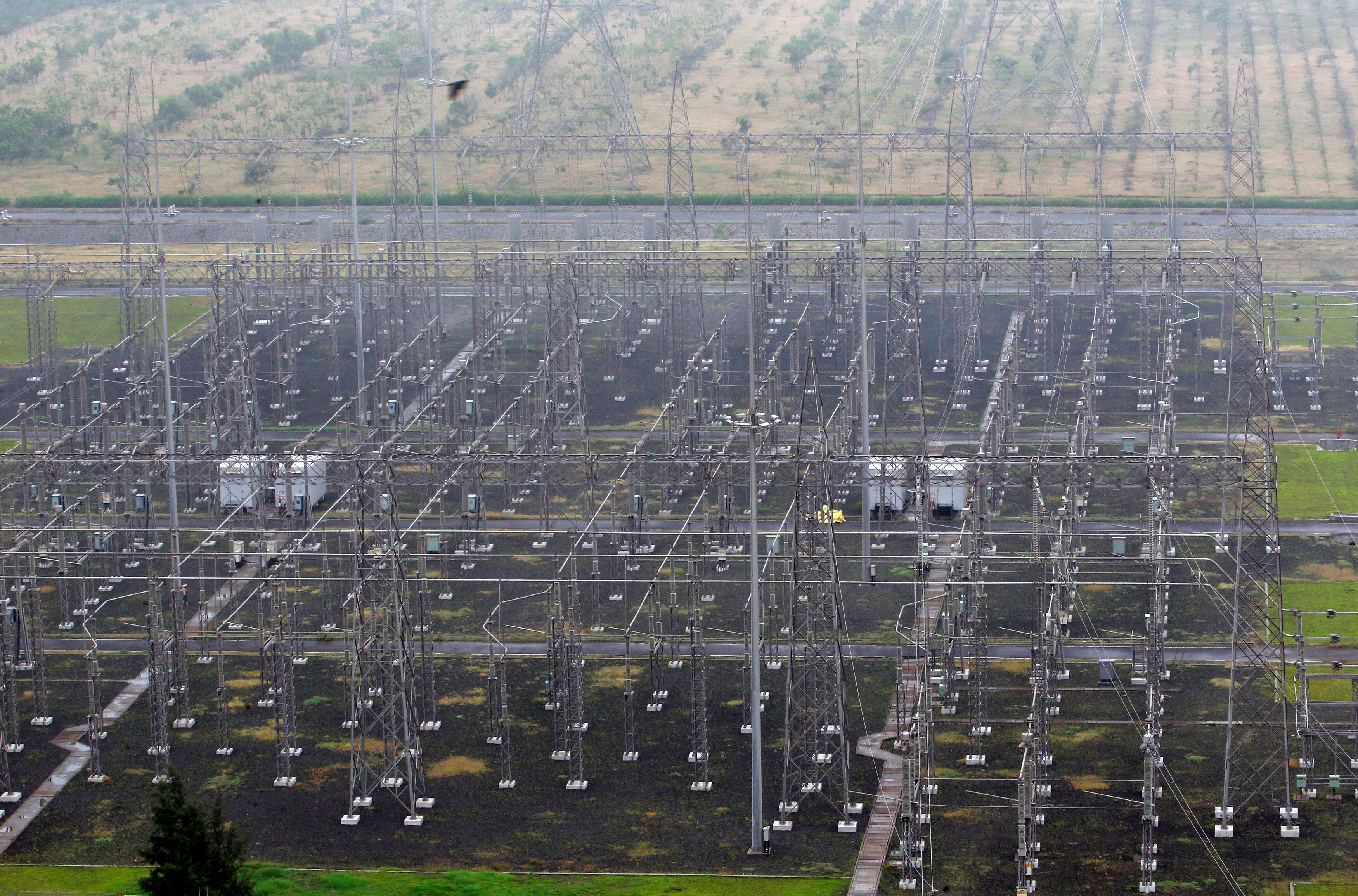 A view of a grid station of a coal-fired power plant of Essar Power is pictured in Gujarat. (Photo: Reuters)