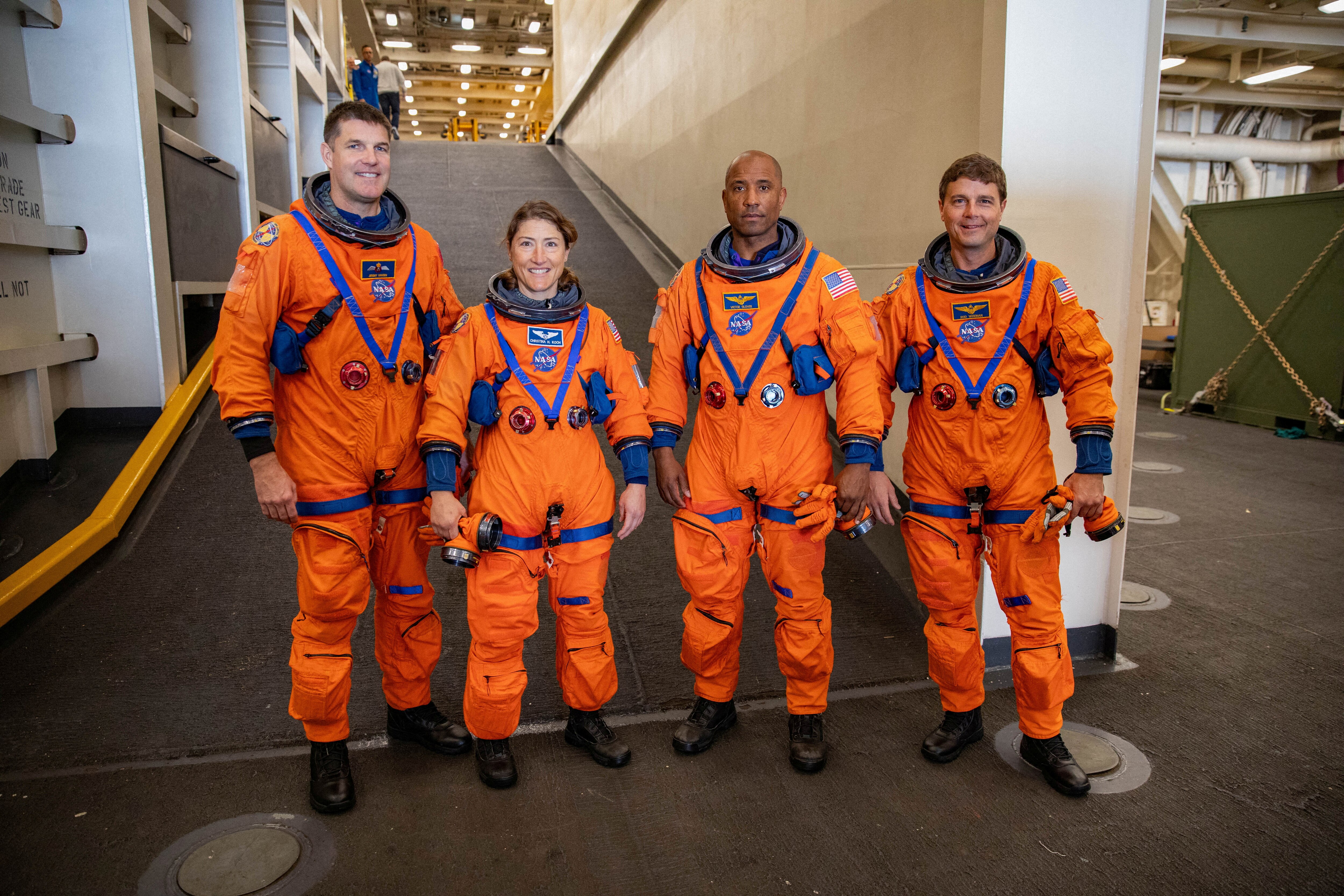 Nasa's Artemis-II crew members pose for a photo. (Photo: Reuters)