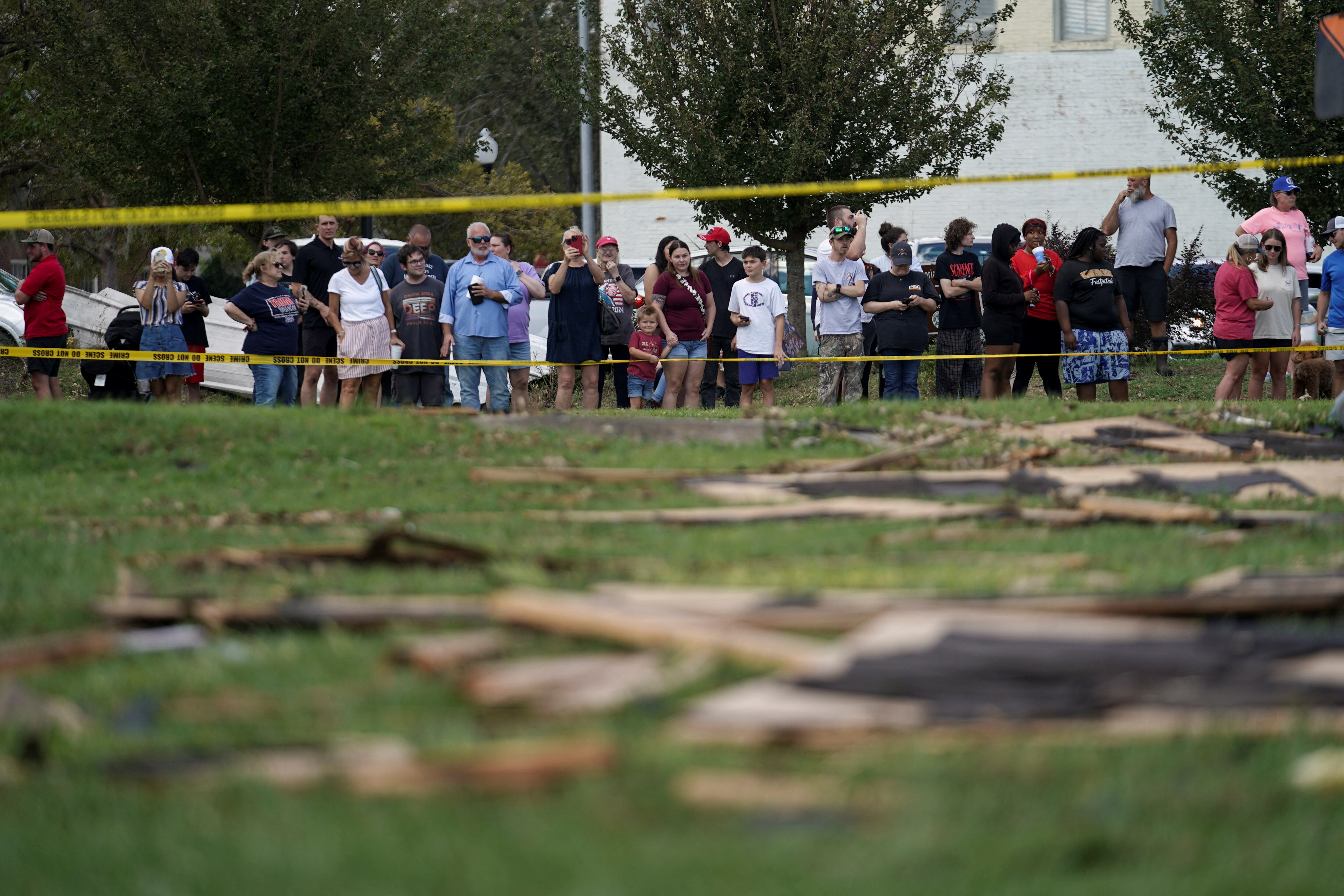 Republican supporters gather for an event about the damage caused by Hurricane Helene ahead of 2024 elections. (Photo: Reuters)