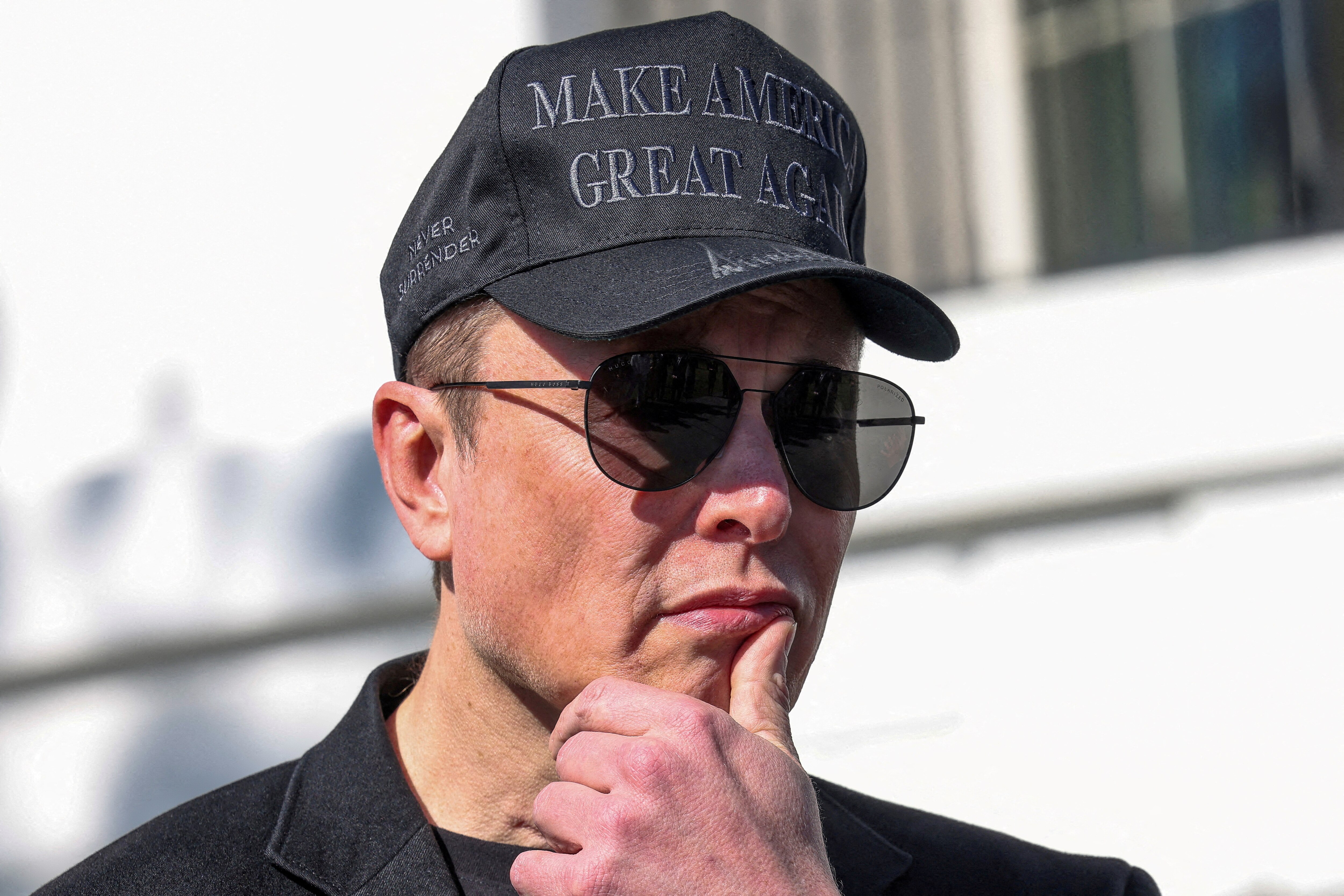 Elon Musk is pictured at the White House in Washington. (Photo: Reuters)