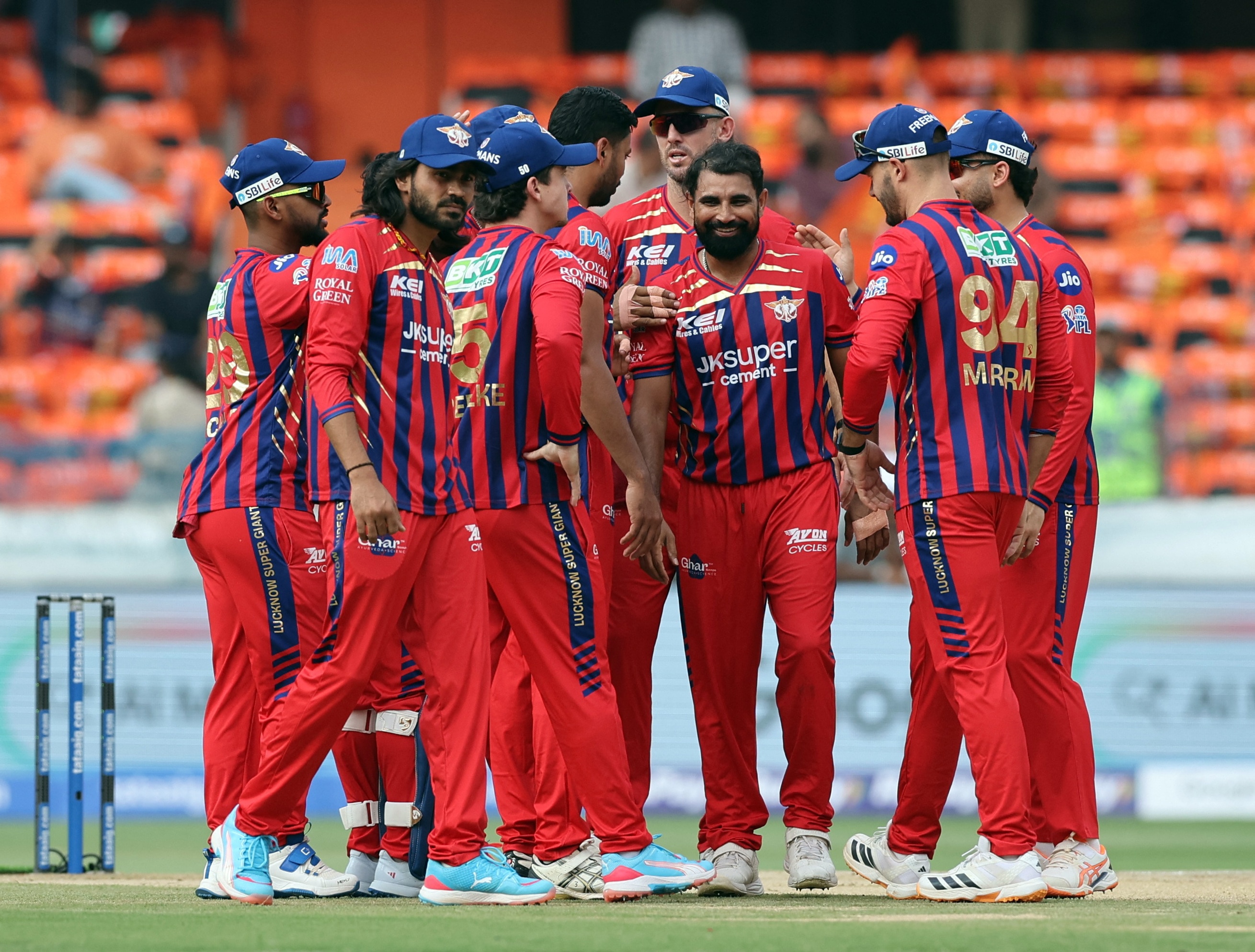 Shami's overs in the powerplay will be key for LSG. Image: Reuters