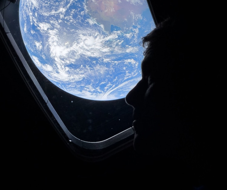 Artemis-II Commander Reid Wiseman looking back at Earth from the Orion spacecraft. (Photo: Nasa)