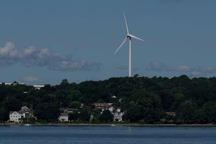 A wind turbine operates at a wind farm. (Photo: AP)