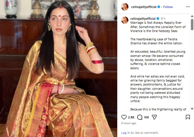 Celina Jaitley's post