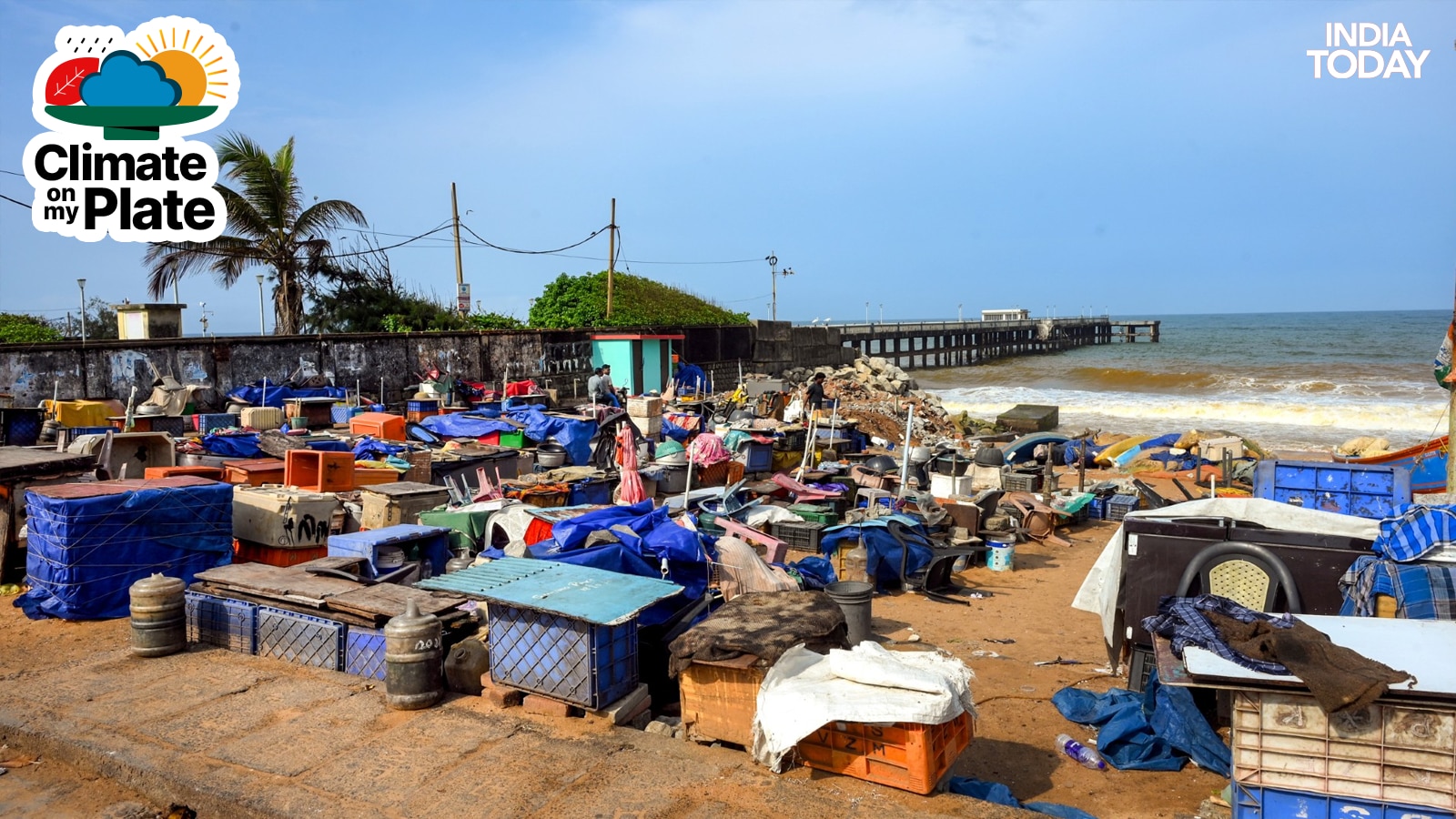 A deserted fish market is seen in coastal parts of West Bengal. (Photo: PTI)