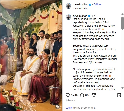 Mrunal Thakur Dhanush viral wedding photo sparks buzz but ...