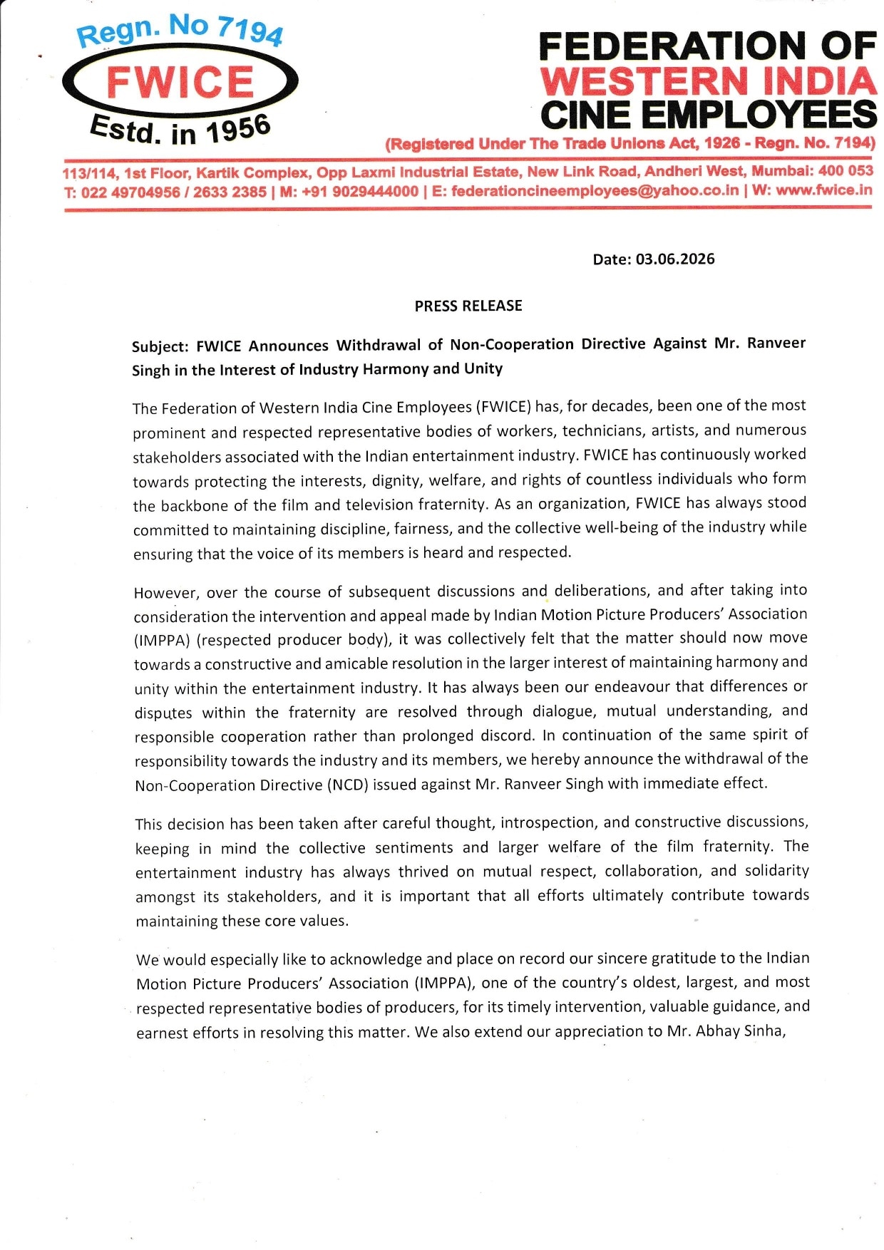 FWICE Withdrawal Notice Page 1