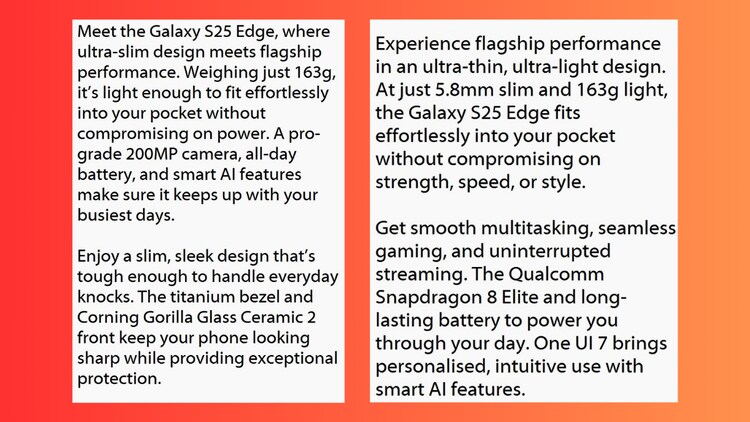 Galaxy S25 Edge Leak