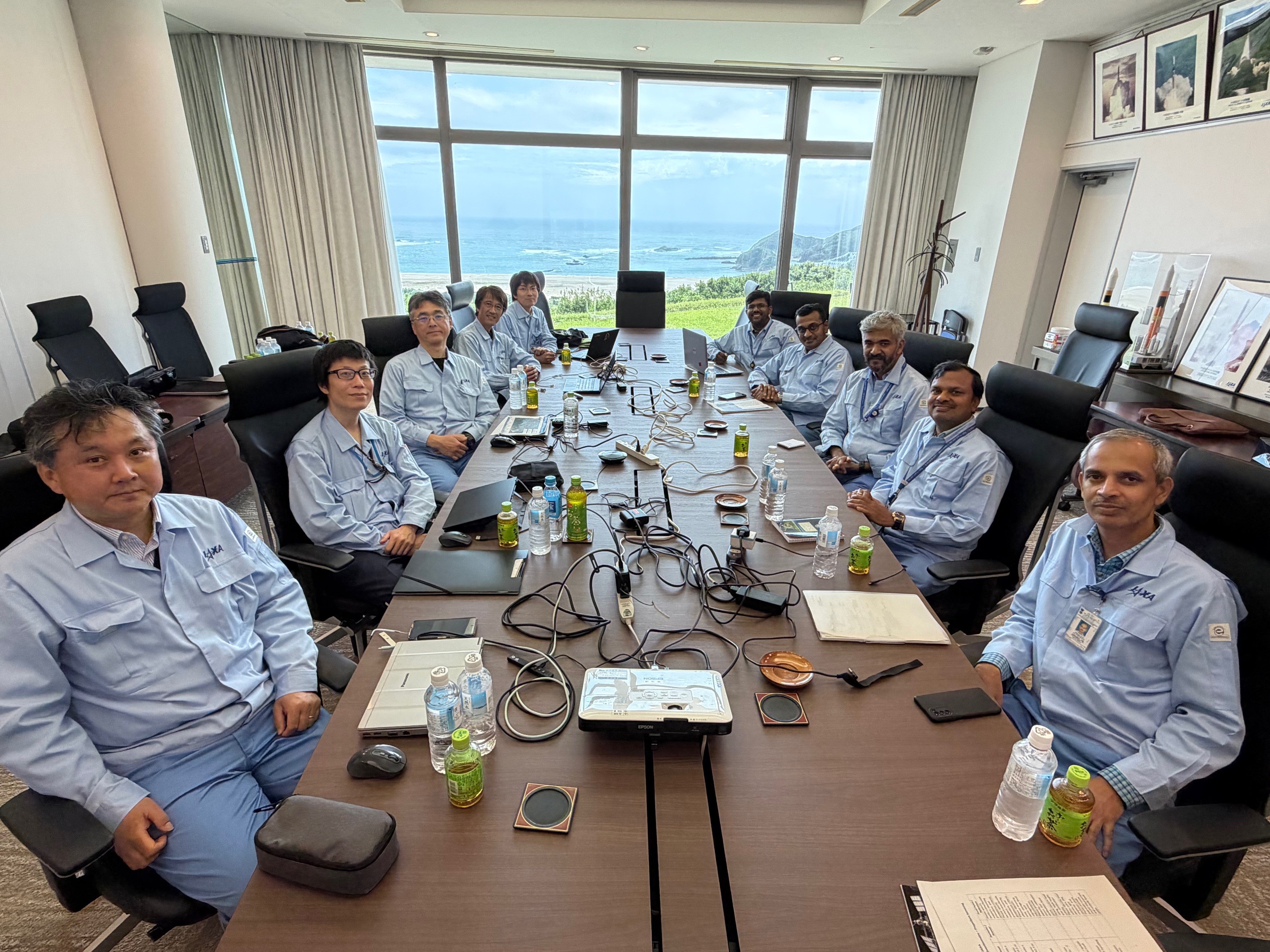 The Isro and JAXA teams during a meeting. (Photo: X/@lupex_jaxa)