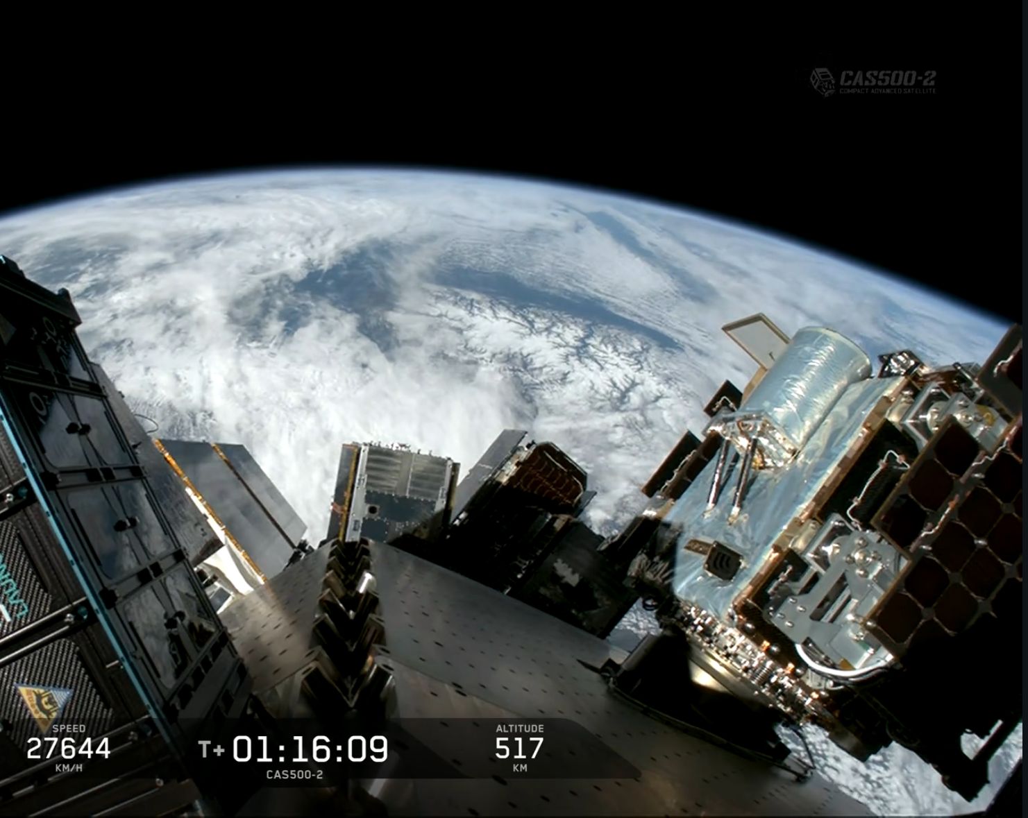 An image shows world's first OptoSAR Satellite in space. (Photo: GalaxyEye)