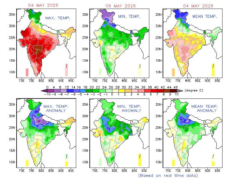 An image showing the weather forecast for India this week. (Photo: X/@navdeepdahiya55)