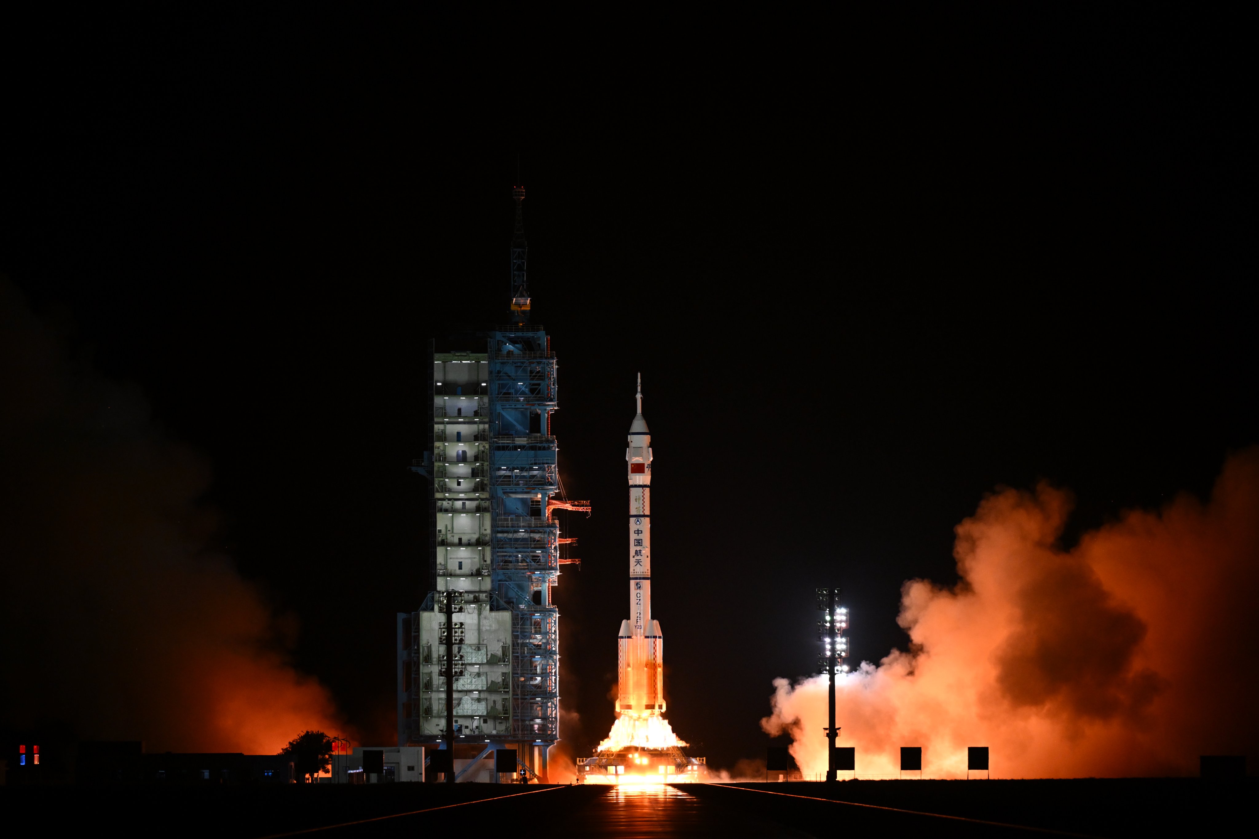 An image of the Shezhour-23 launch. (Photo: X/@SpoxCHN_MaoNing)