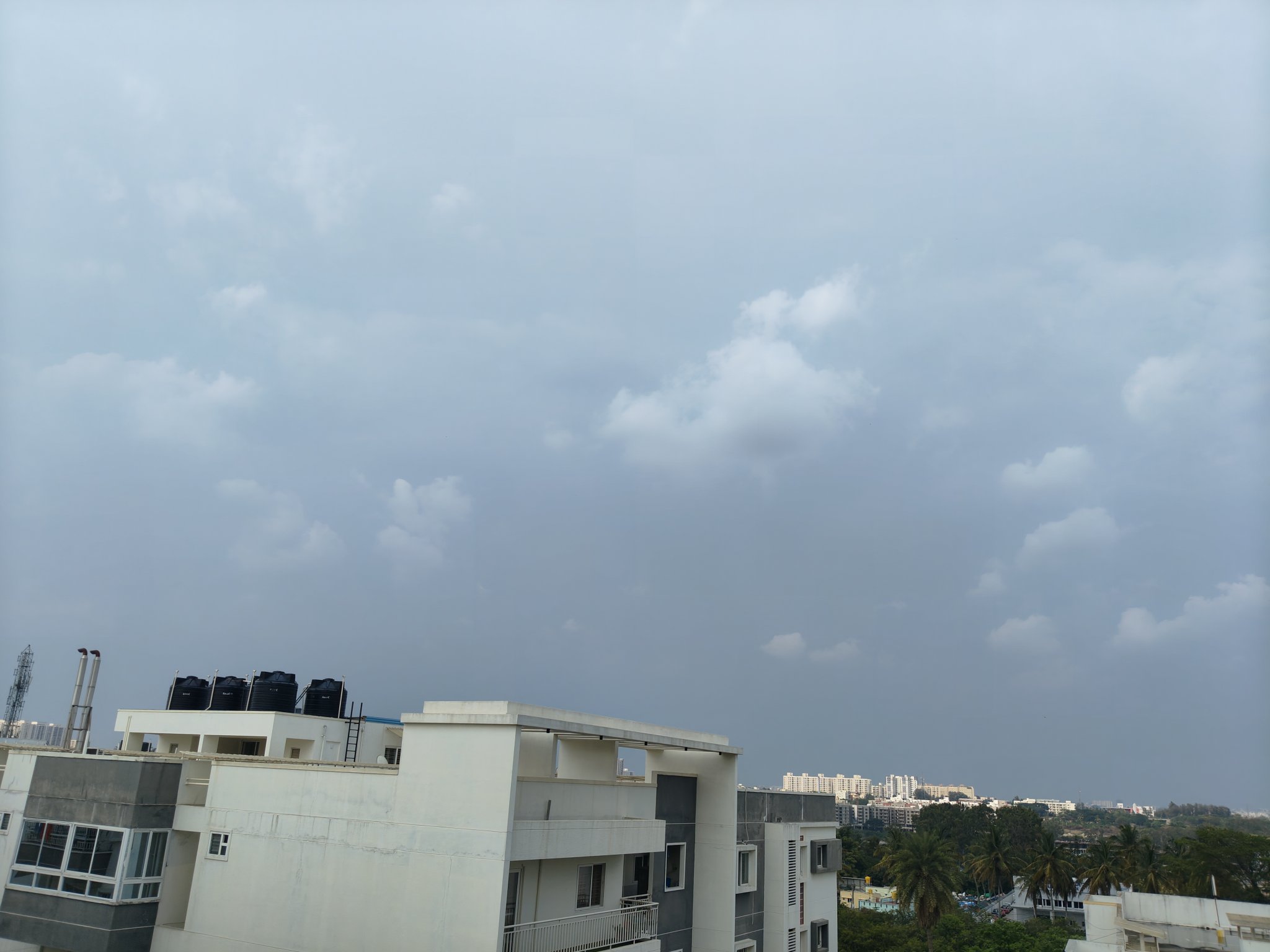 An image shows overcast skies in Bengaluru. (Photo: X/@namma_vjy)