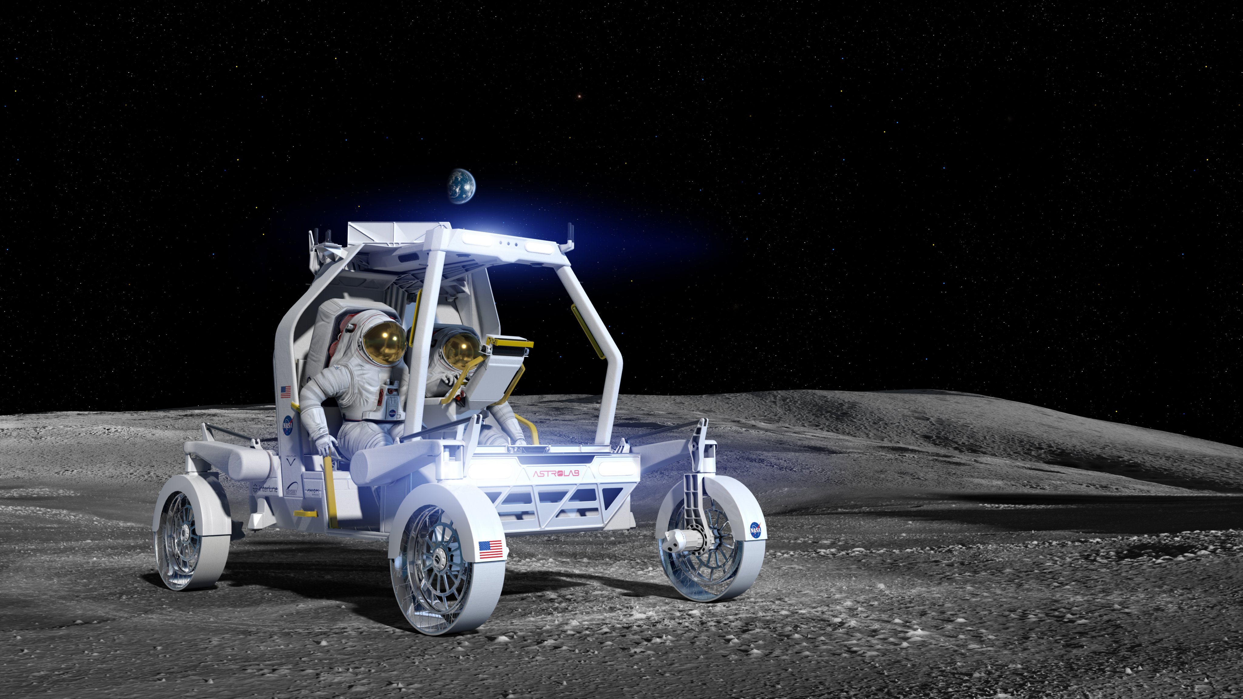 A concept art showing CLV-1 being driven on Moon. (Photo: Astrolab)