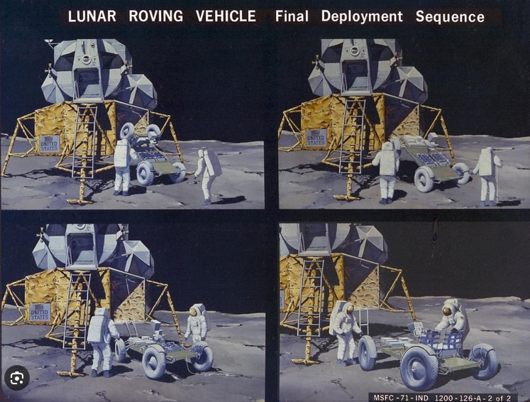 An image showing the final sequence of the Lunar Roving Vehicle. (Photo: Nasa)