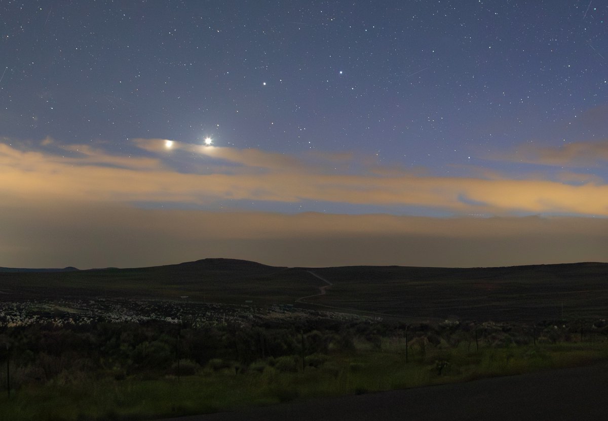 Venus and Jupiter are seen shining bright in the sky. (Photo: Nasa)