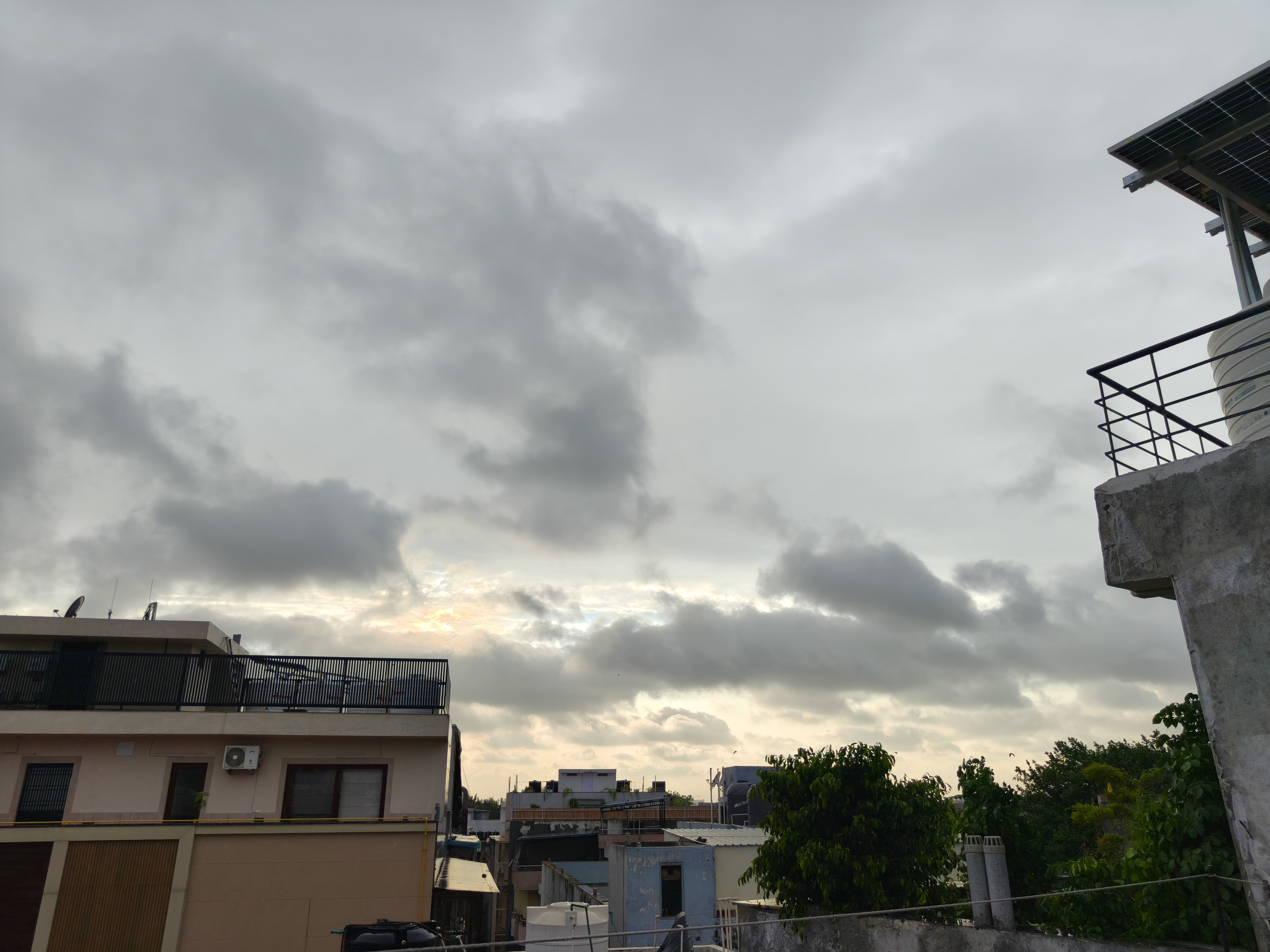 A view of Delhi's skies after isolated showers were experienced in the capital. (Photo: X)
