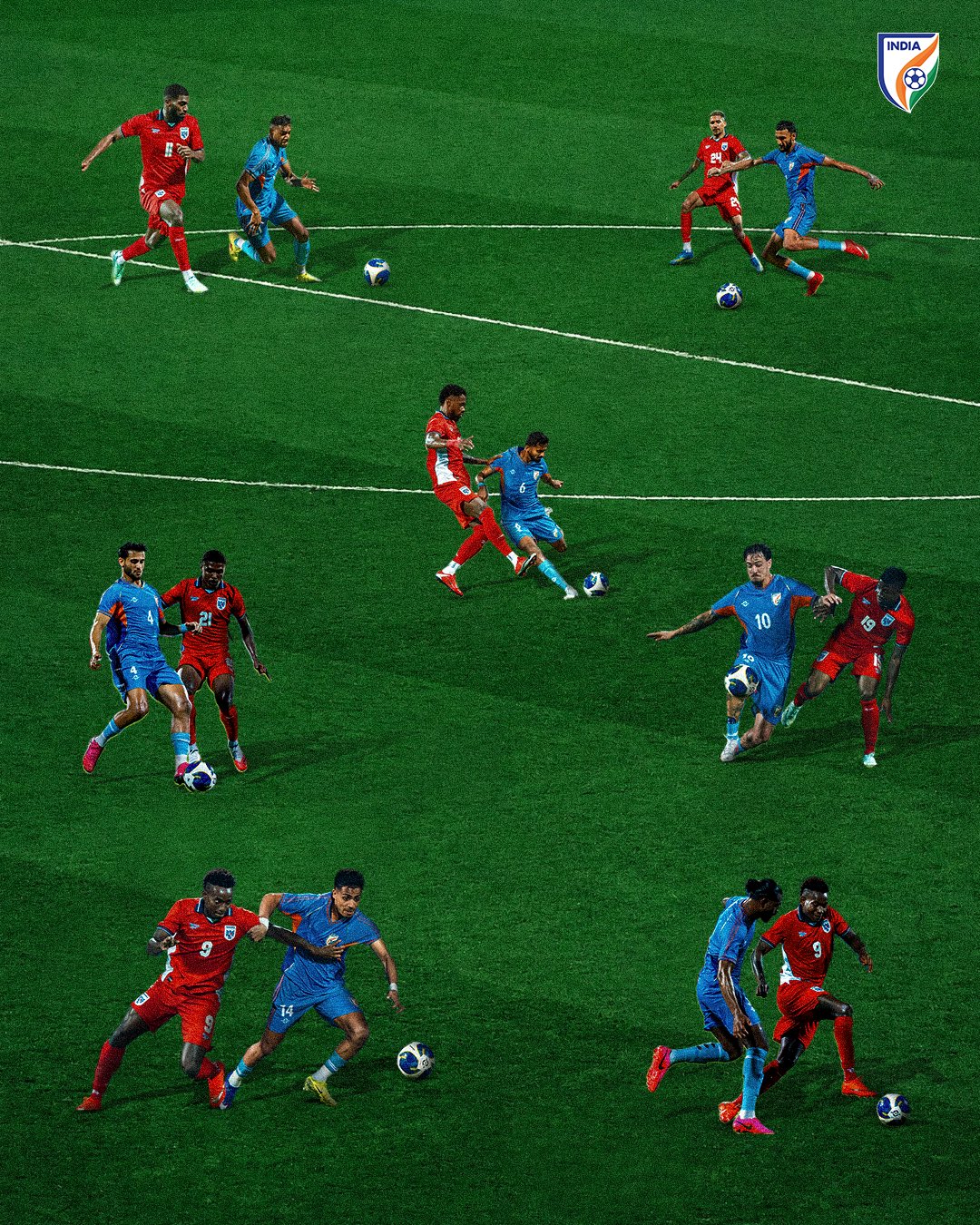 Indian players matched Panama man for man. (Image: X/@IndianFootball)