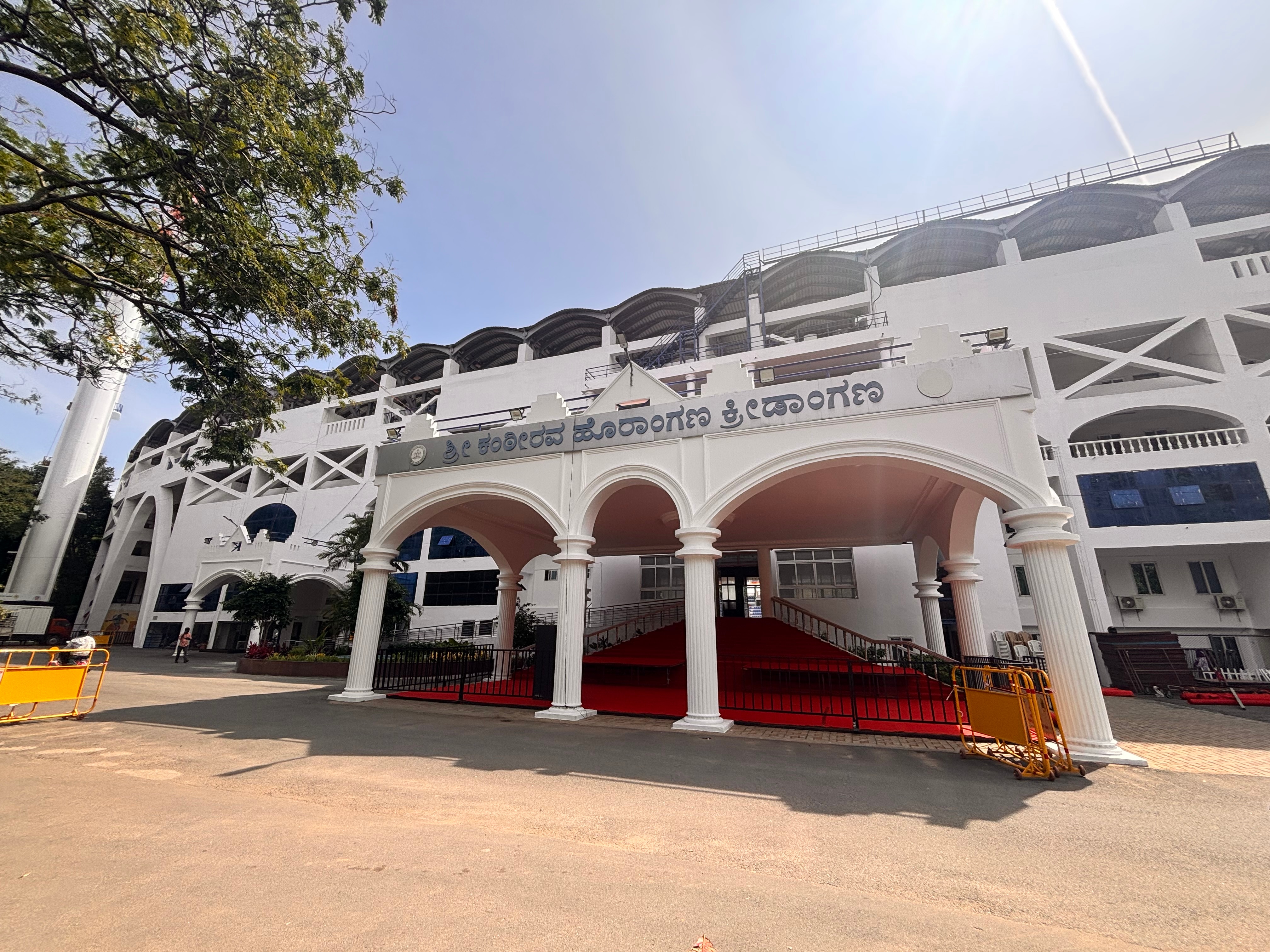 The entrance to the Sri Kanteerava Stadium in Bengaluru. (Image: Debodinna Chakraborty/ India Today)