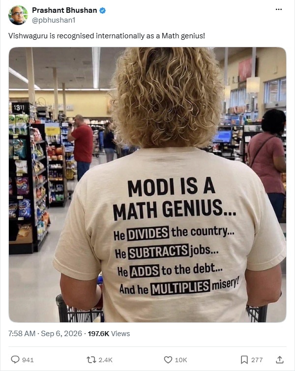 India Today Fact Check found that a US-based social media user shared the original photo, which featured Donald Trump's name.