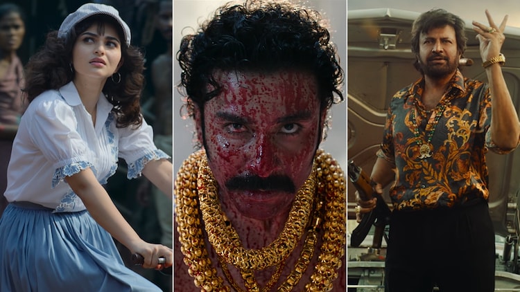 Stills of (From the left) Kayadu Lohar as Subbu, Raghav Juyal as Vikram Malik and Mohan Babu as Shikanja Malik from The Paradise (Photo: YouTube/Saregama Telugu)
