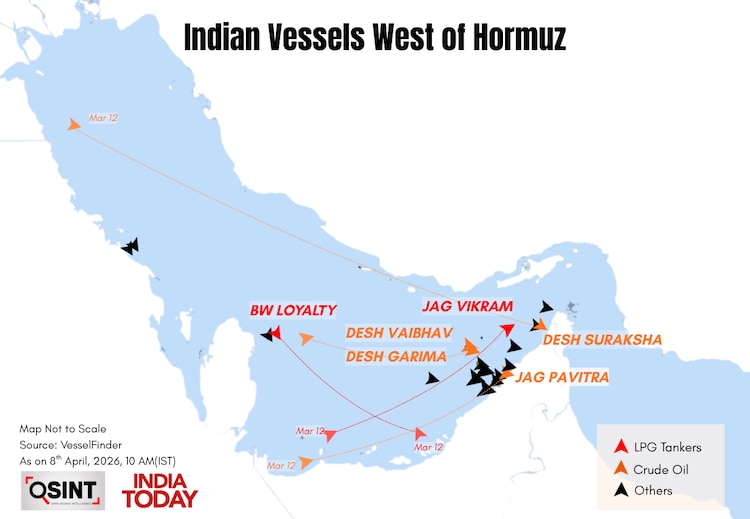 Indian vessels in Hormuz