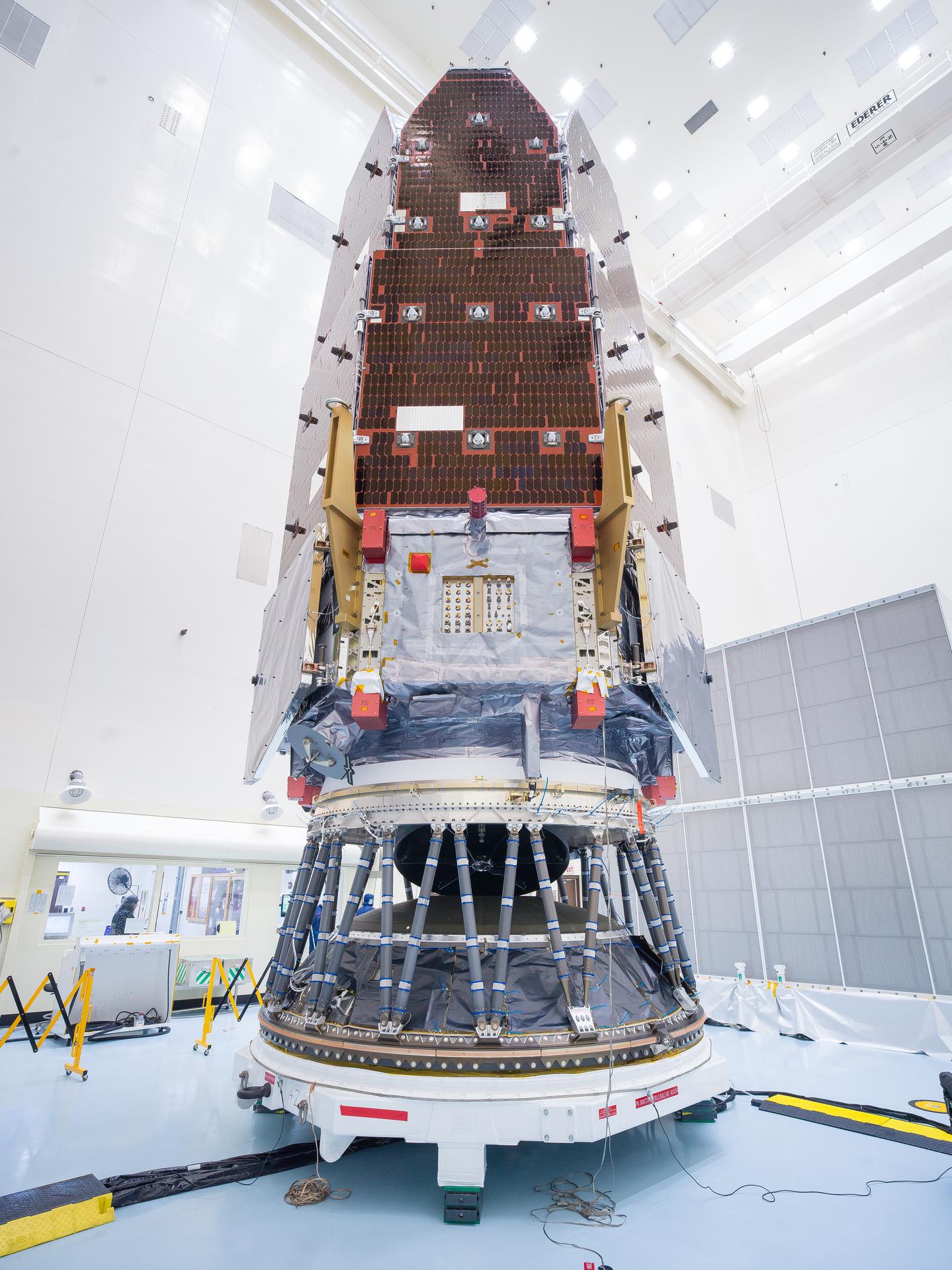 A view of the Nancy Grace Roman Telescope sitting at Nasa's space centre. (Photo: Nasa)