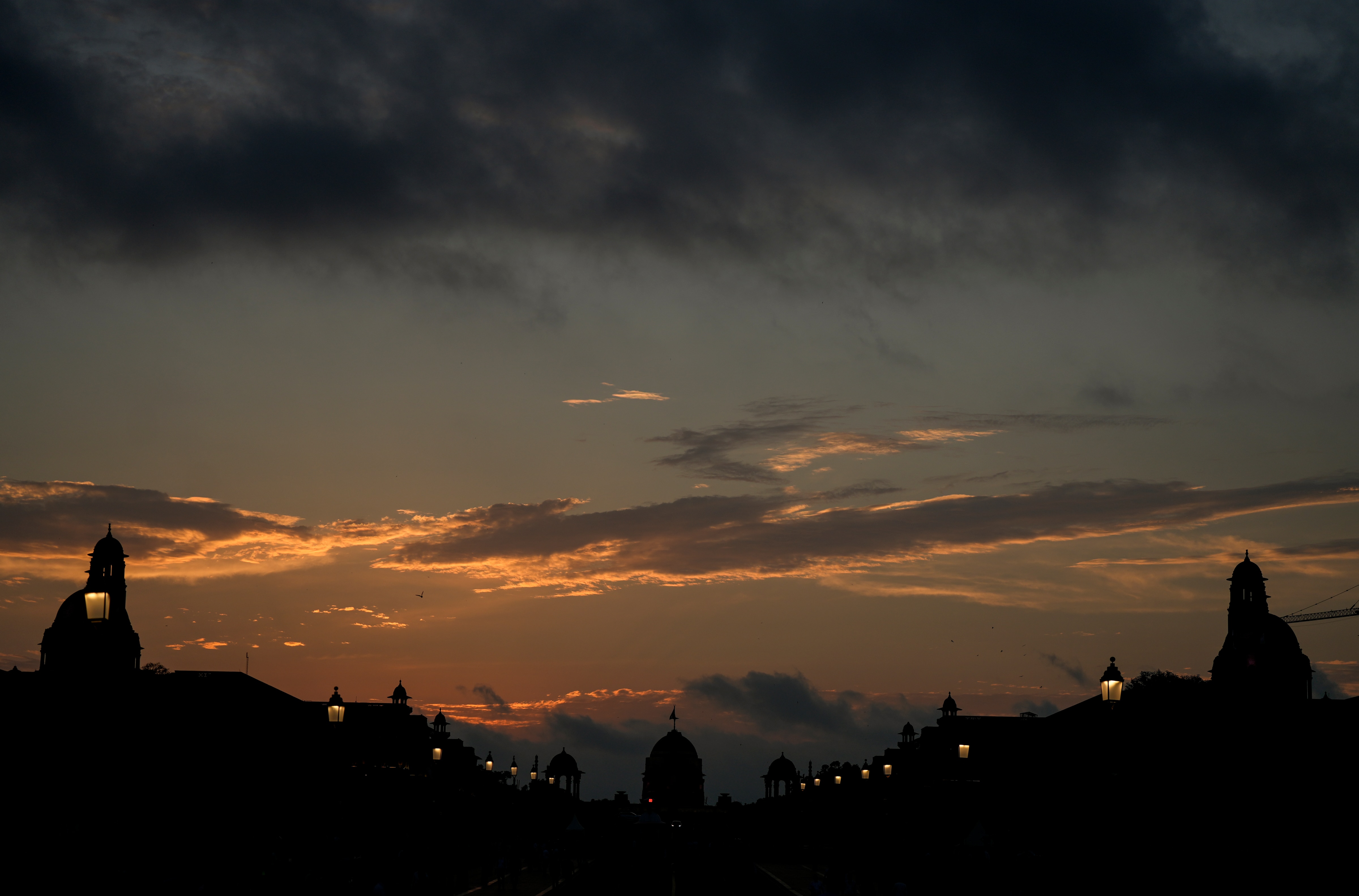 Clouds hover in the sky in New Delhi. (Photo: PTI)