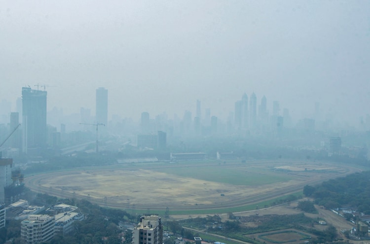 Haze blankets the city skyline. (Photo: PTI)