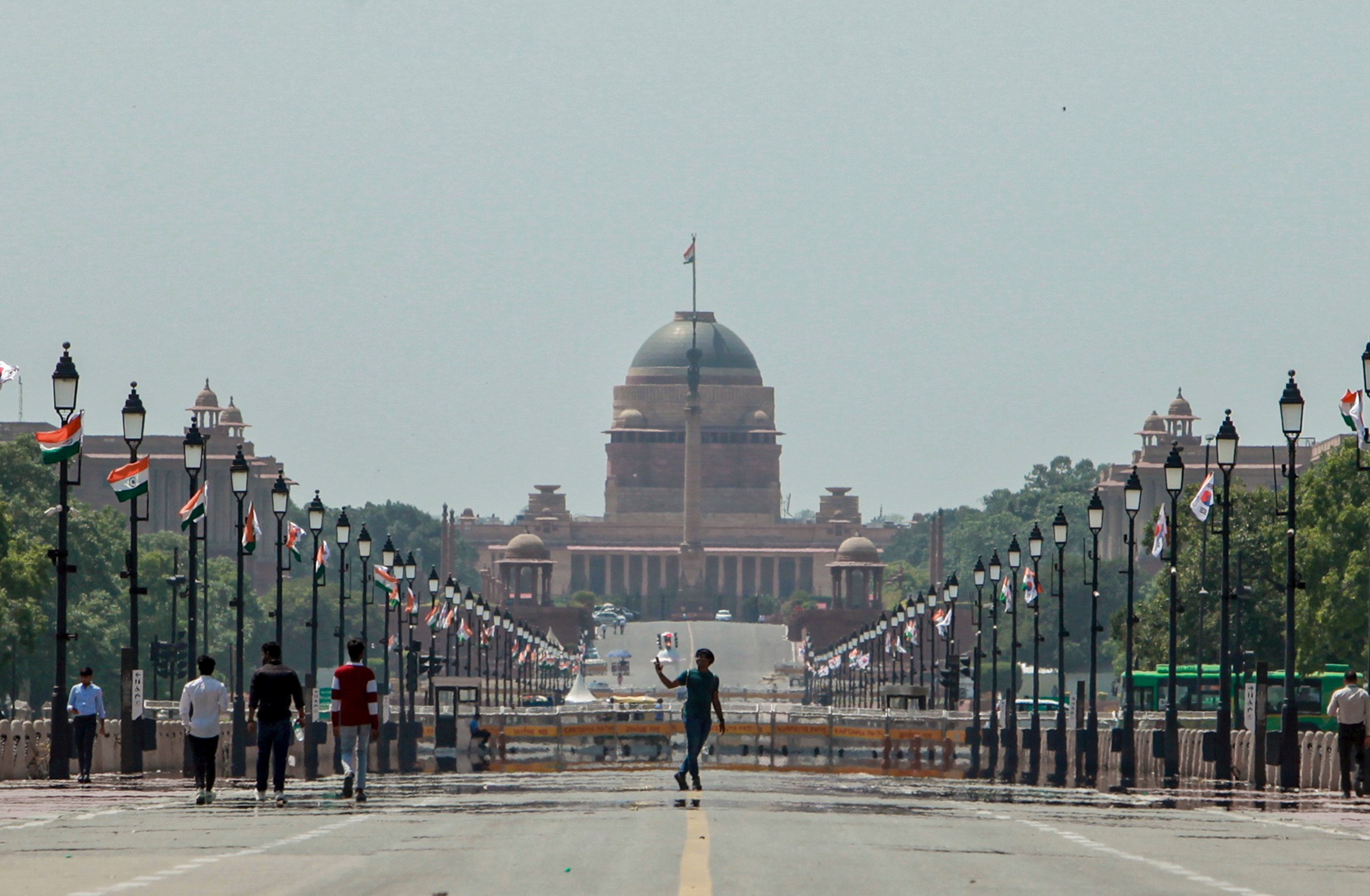 A man walks amidst extreme heat in New Delhi. (Photo: PTI)
