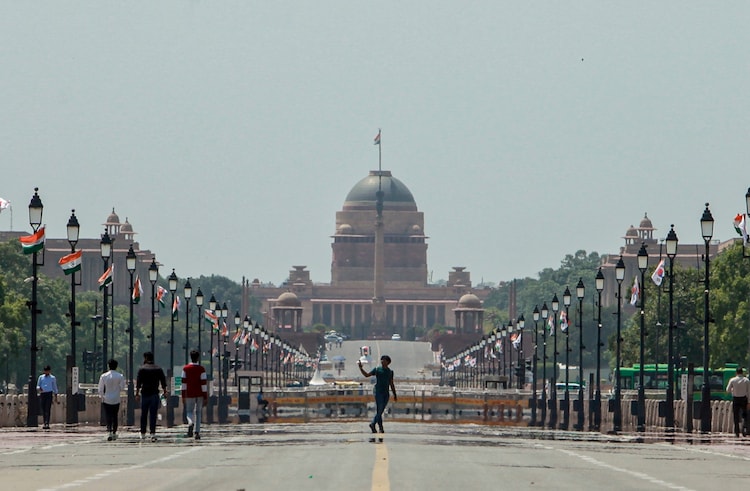 A man walks amidst extreme heat in New Delhi. (Photo: PTI)