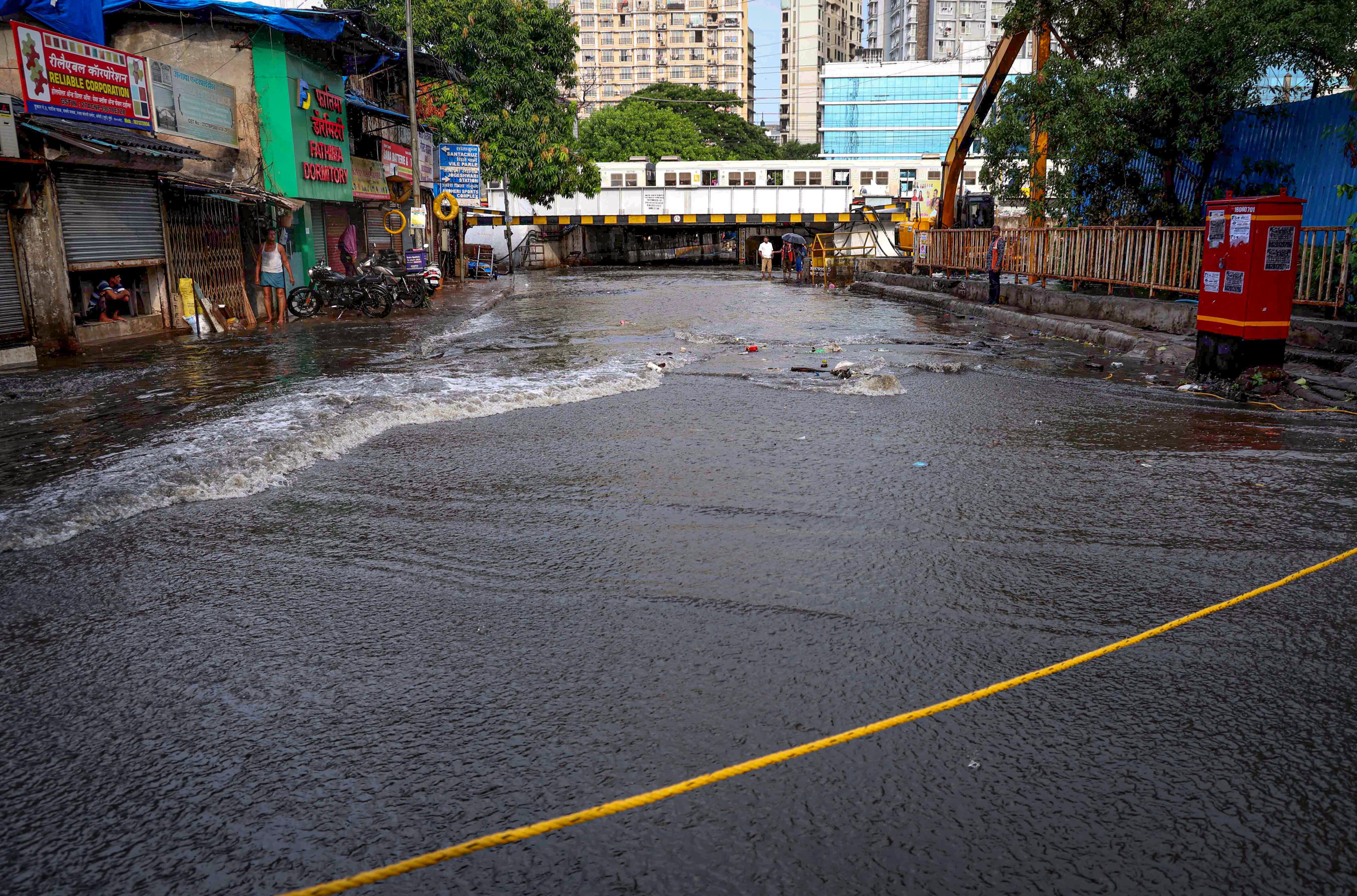 Water accumulates on a road near a subway after rain, in Mumbai in June. (Photo: PTI)