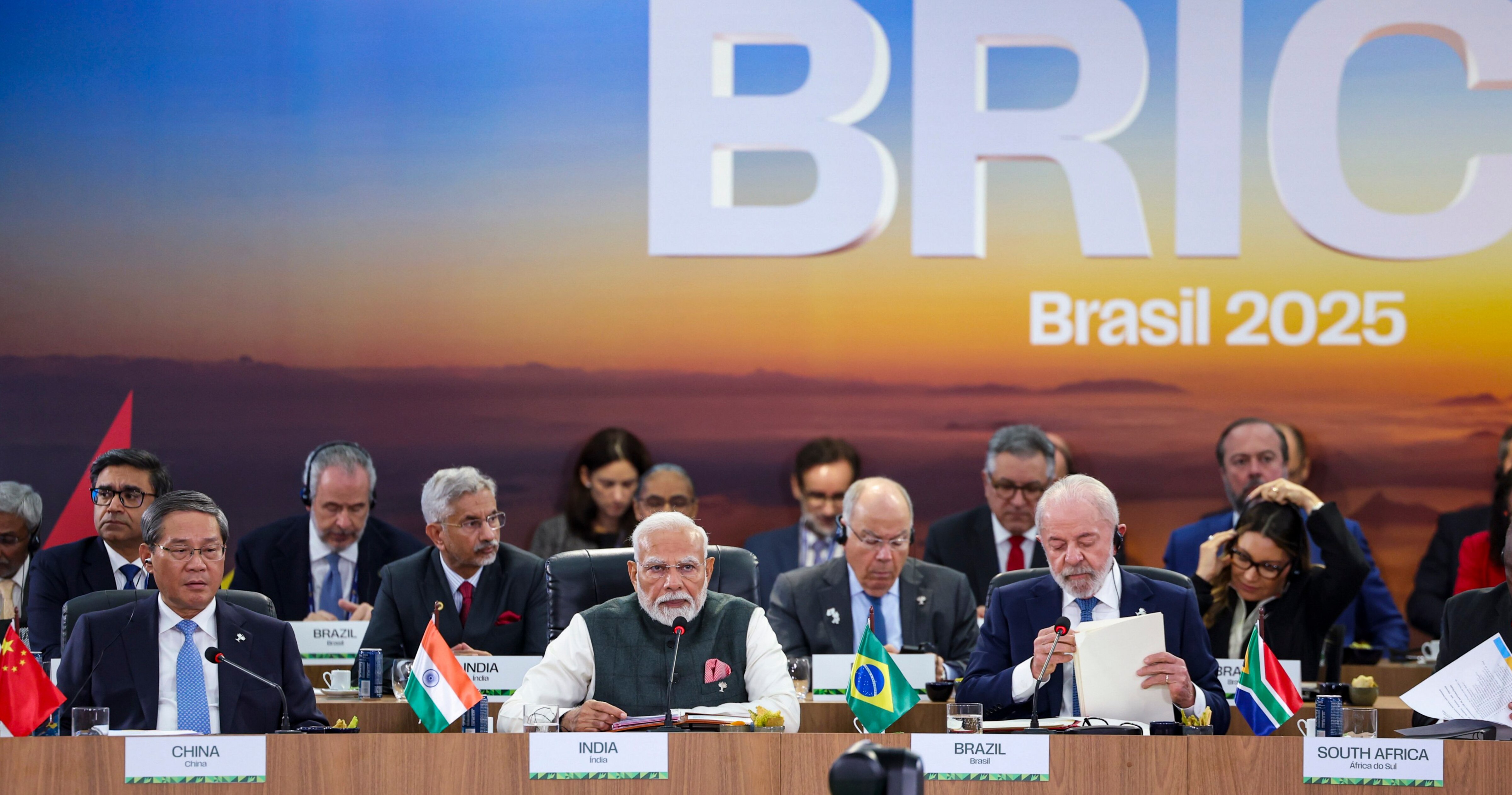 PM Narendra Modi addresses a BRICS session on 'Environment, COP30, and Global Health'. (Photo: PTI) 