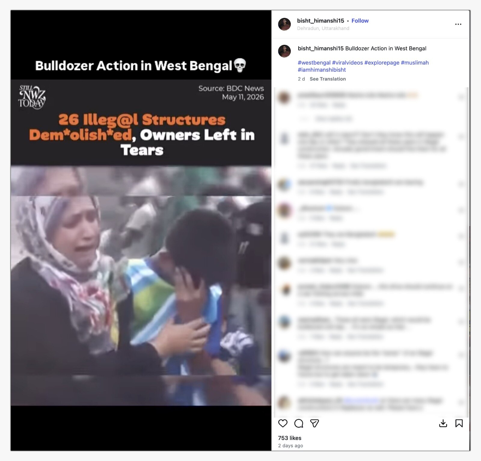 India Today Fact Check found that the video shows a recent anti-encroachment drive in Jashore, Bangladesh.