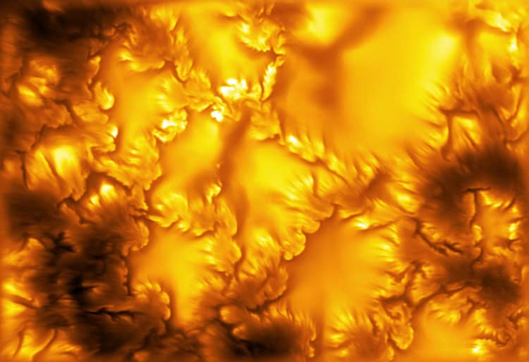 The sun's visible surface, or photosphere, in an image taken by the Inouye Solar Telescope. (Photo: Reuters)