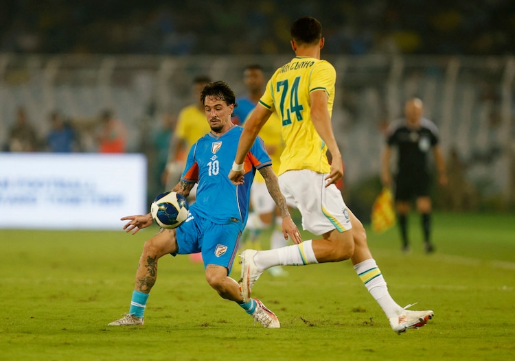 Ryan Williams was operating deeper than usual to draw the Brazilian defenders. (Image: Reuters)