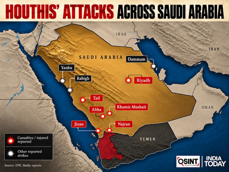 Houthis struck Saudi Arabia