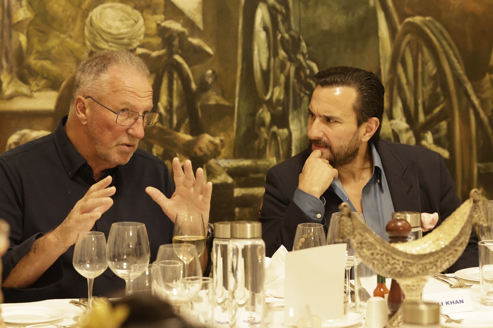 Saif Ali Khan (right) with Ian Botham