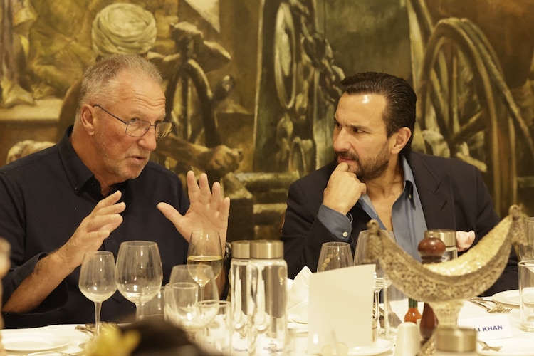 Saif Ali Khan (right) with Ian Botham