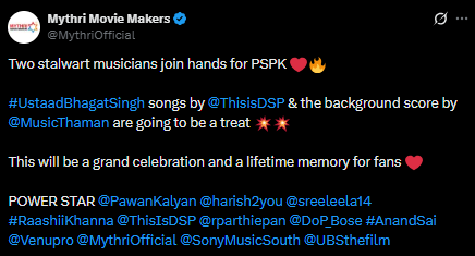 X Post by Mythri Filmmakers