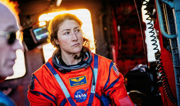 Nasa astronaut Christina Koch pictured after being rescued following the splashdown. (Photo: Reuters)